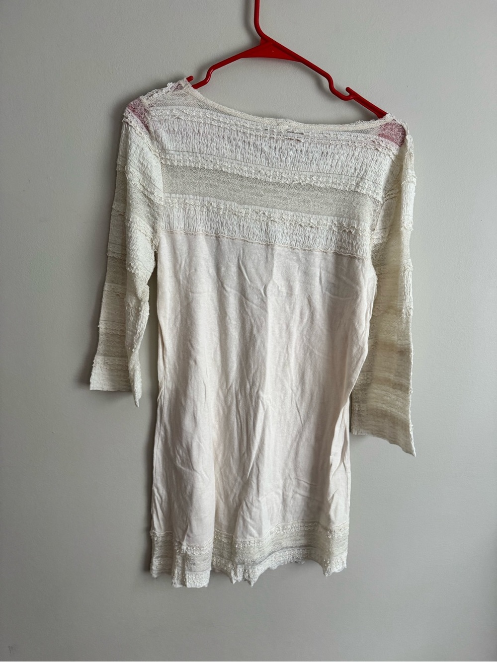 We The Free Free People Motor Soul Studios Lace Boho Tunic Top mini dress - Picture 7 of 9
